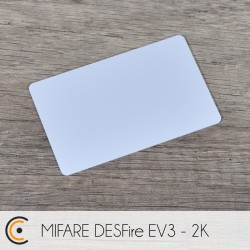 Carte NFC - NXP MIFARE DESFire EV3 - 2K (PVC blanc) - NFC.CARDS