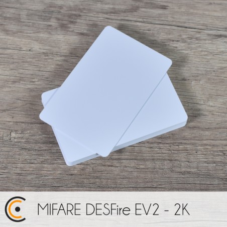 Carte NFC - MIFARE DESFire EV2 - 2K (PVC blanc)