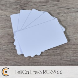 Carte NFC - Sony FeliCa Lite-S RC-S966 (PVC blanc) - NFC.CARDS