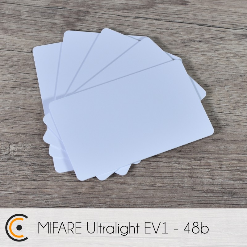 Carte NFC - NXP MIFARE Ultralight EV1 - 48b (PVC blanc) - NFC.CARDS