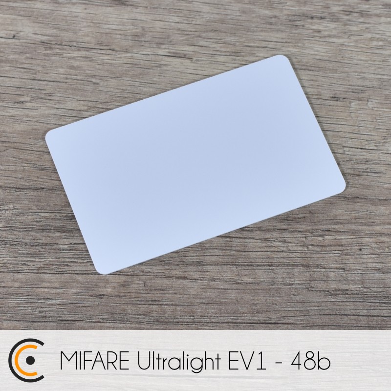 Carte NFC - NXP MIFARE Ultralight EV1 - 48b (PVC blanc) - NFC.CARDS