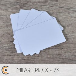 Carte NFC - NXP MIFARE Plus X - 2K (PVC blanc) - NFC.CARDS