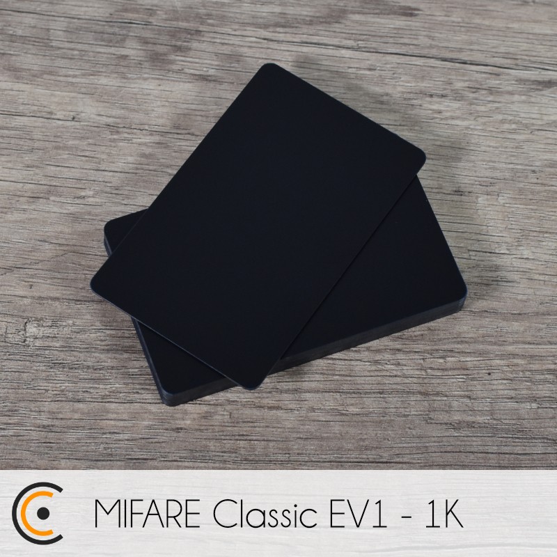 NFC Card - NXP MIFARE Classic EV1 - 1K (black PVC) - NFC.CARDS