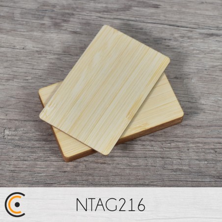 Carte NFC - NXP NTAG216 (bambou) - NFC.CARDS
