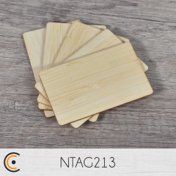 Carte NFC - NXP NTAG213 (bambou) - NFC.CARDS