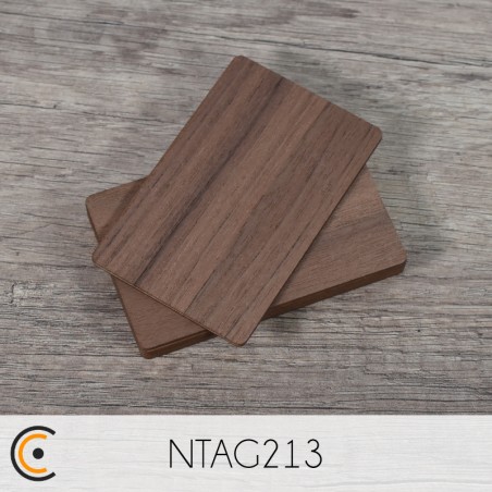 NFC Card - NXP NTAG213 (walnut) - NFC.CARDS