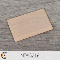 Carte NFC - NXP NTAG216 (hêtre) - NFC.CARDS