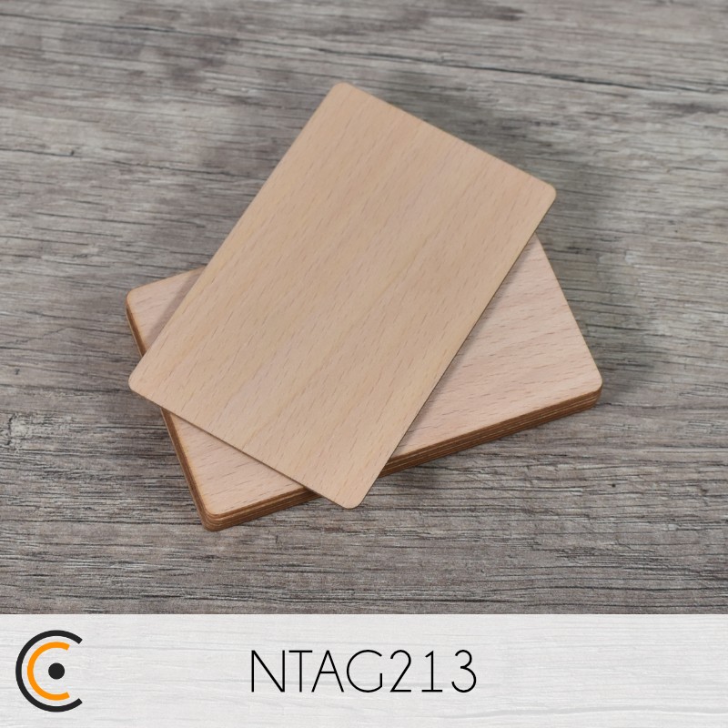 Carte NFC - NXP NTAG213 (hêtre) - NFC.CARDS
