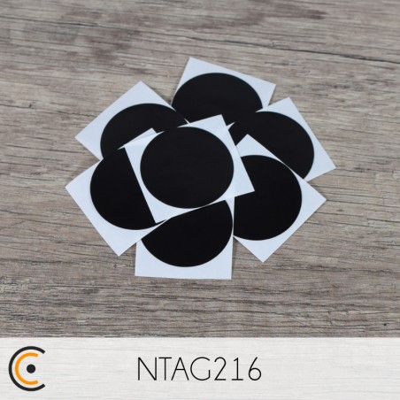 Sticker NFC - NXP NTAG216 (noir) - NFC.CARDS
