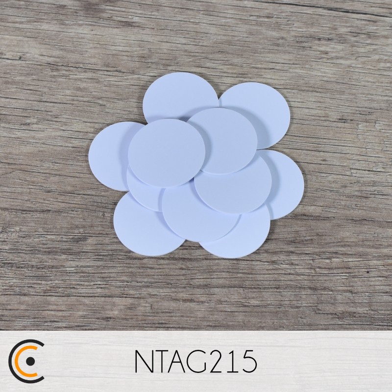 Jeton NFC - NXP NTAG215 (PVC blanc) - NFC.CARDS