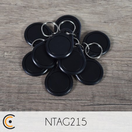 NFC Keychain - NXP NTAG215 (black) - NFC.CARDS