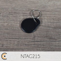 10 Porte-clés NFC - NTAG215 (noir) - NFC.CARDS