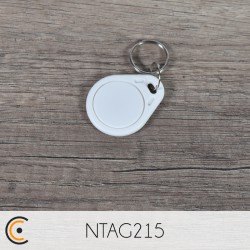 Porte-clés NFC - NXP NTAG215 (blanc) - NFC.CARDS