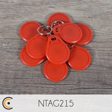 NFC Keychain - NXP NTAG215 (red) - NFC.CARDS