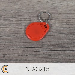 Porte-clés NFC - NXP NTAG215 (rouge) - NFC.CARDS