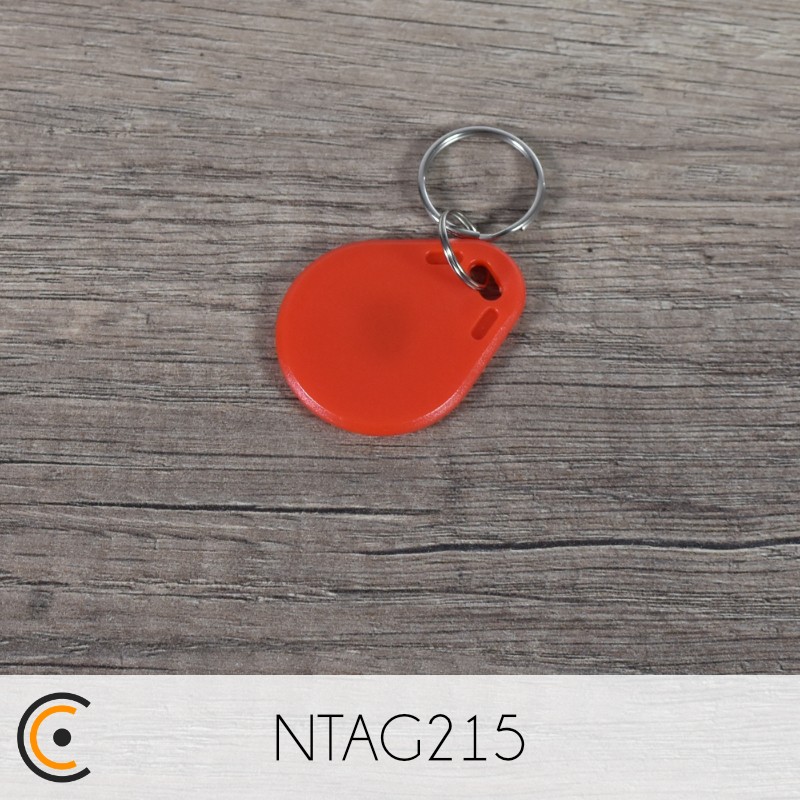 Porte-clés NFC - NXP NTAG215 (rouge) - NFC.CARDS