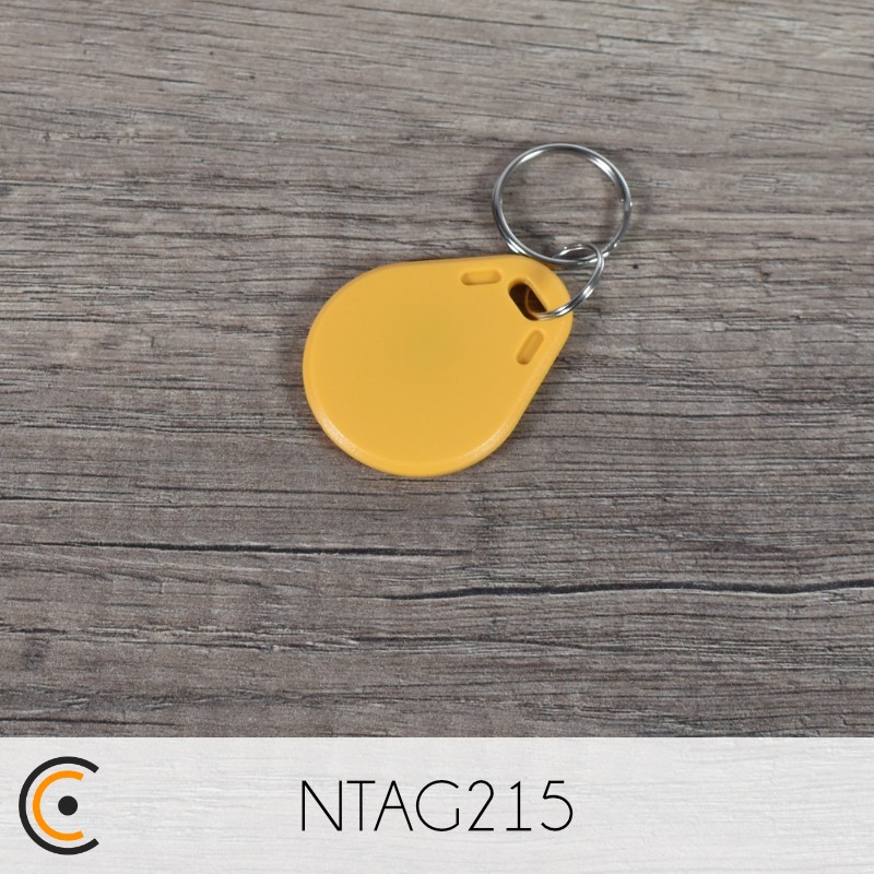 Porte-clés NFC - NXP NTAG215 (jaune) - NFC.CARDS