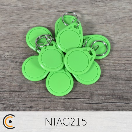 NFC Keychain - NTAG215 (green)