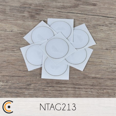 NFC Sticker - NXP NTAG213 On-Metal (white) - NFC.CARDS