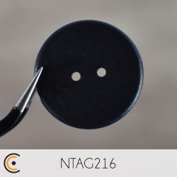 Bouton de vêtement NFC - NXP NTAG216 - 24 mm (noir) - NFC.CARDS