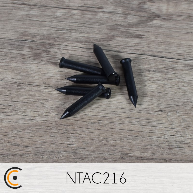 NFC Nail - NTAG216 - 35 mm (black) - NFC.CARDS