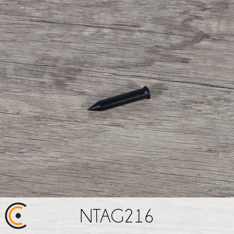 Clou NFC - NTAG216 - 35 mm (noir) - NFC.CARDS