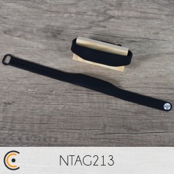 Bracelet NFC - NTAG213 (noir) - NFC.CARDS