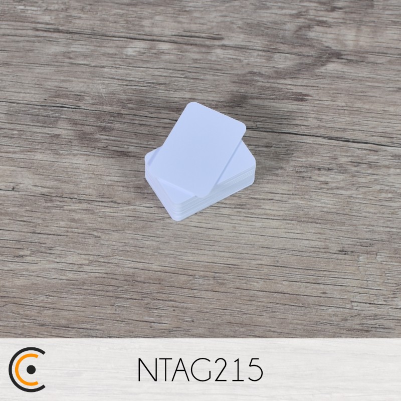 Mini Carte NFC - NXP NTAG215 (PVC blanc) - NFC.CARDS