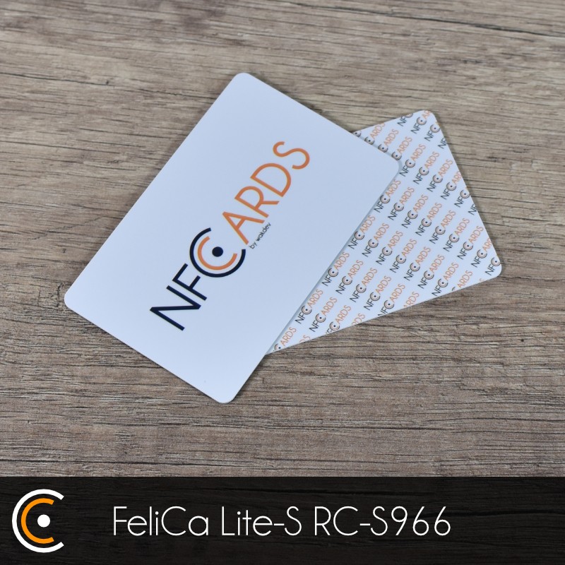 Carte NFC personnalisée - FeliCa Lite-S RC-S966 (impression recto) - NFC.CARDS