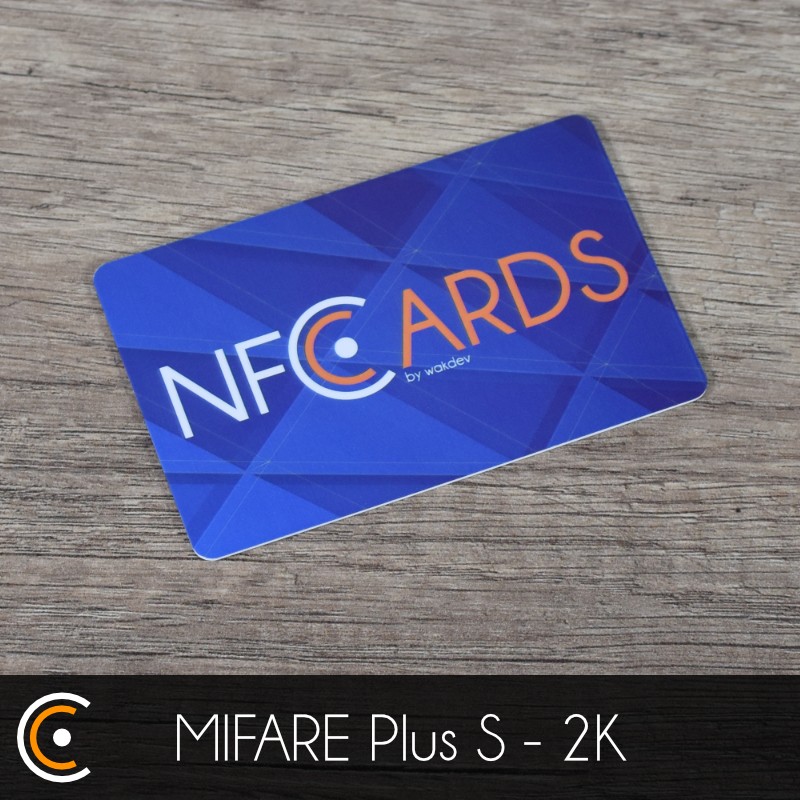 Carte NFC personnalisée - NXP MIFARE Plus S - 2K (impression recto et verso) - NFC.CARDS