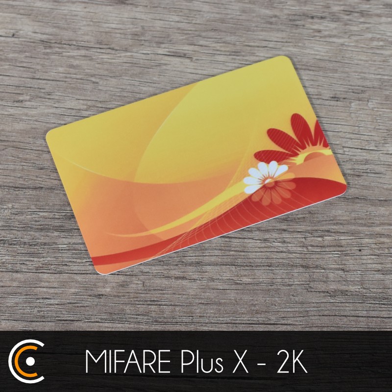 Carte NFC personnalisée - NXP MIFARE Plus X - 2K (impression recto) - NFC.CARDS