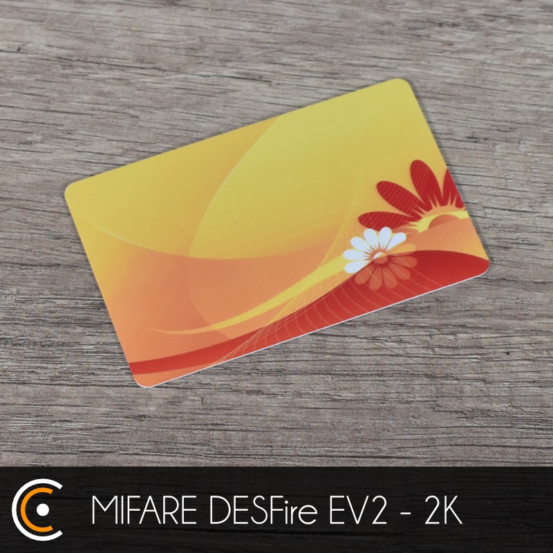 Carte NFC personnalisée - NXP MIFARE DESFire EV2 - 2K (impression recto) - NFC.CARDS