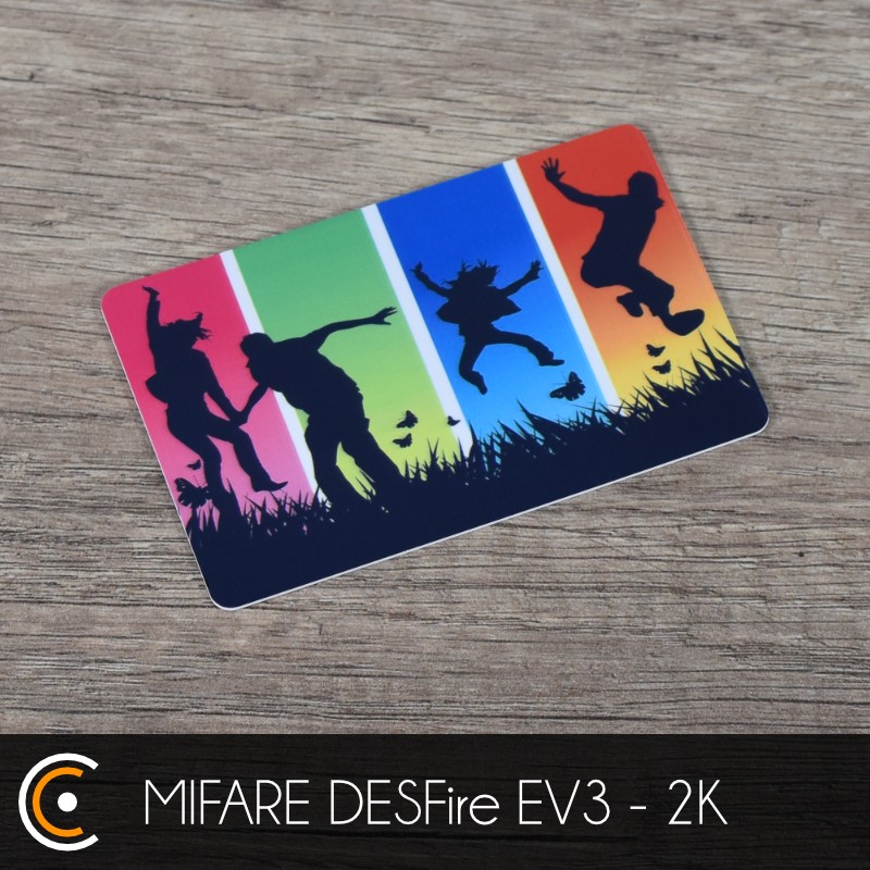 Carte NFC personnalisée - NXP MIFARE DESFire EV3 - 2K (impression recto) - NFC.CARDS