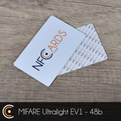 Custom NFC Card - NXP MIFARE Ultralight EV1 - 48b (front and back printing) - NFC.CARDS