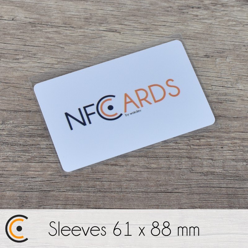 100 x Pochettes plastiques - 61 x 88 mm (transparent) - NFC.CARDS