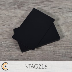 NFC Card - NXP NTAG216 (metal/PVC black) - NFC.CARDS