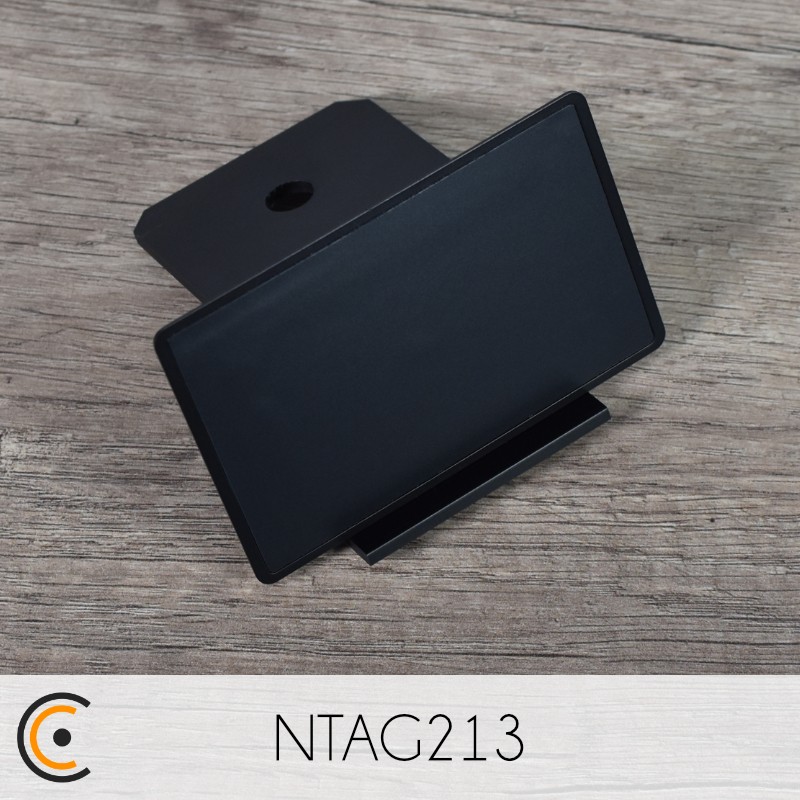 Carte NFC - NXP NTAG213 (métal/PVC noir) - NFC.CARDS