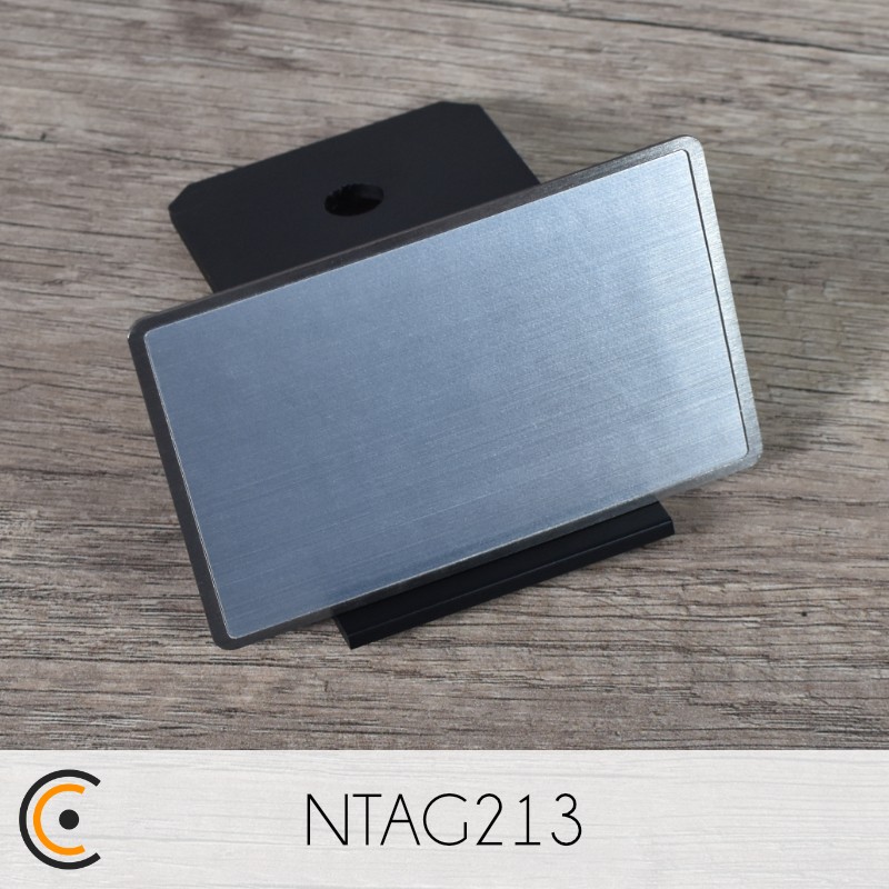Carte NFC - NXP NTAG213 (métal/PVC argent) - NFC.CARDS