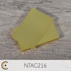 Carte NFC - NXP NTAG216 (métal/PVC or) - NFC.CARDS