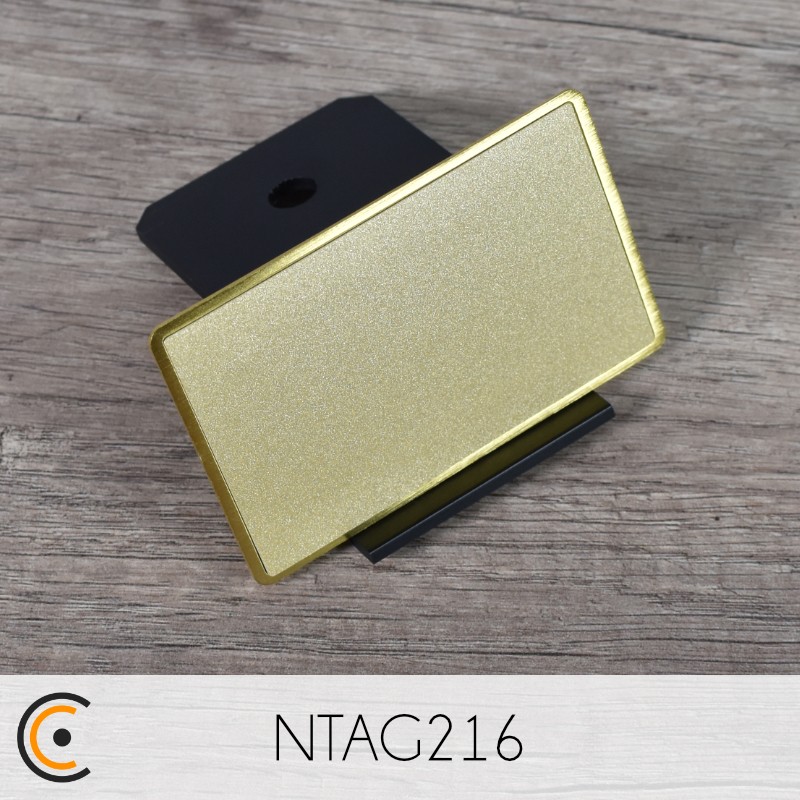 Carte NFC - NXP NTAG216 (métal/PVC or) - NFC.CARDS