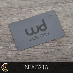 Custom NFC Card - NXP NTAG216 (metal/PVC silver front engraving) - NFC.CARDS
