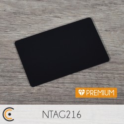 Carte NFC - NXP NTAG216 - Premium (métal/PVC noir) - NFC.CARDS