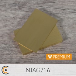 Carte NFC - NXP NTAG216 - Premium (métal/PVC or) - NFC.CARDS
