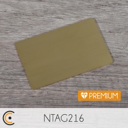 NFC Card - NXP NTAG216 - Premium (metal/PVC gold) - NFC.CARDS