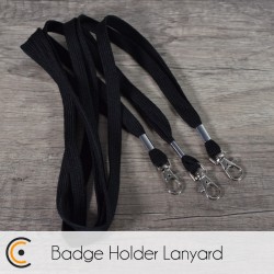 Lanière porte-badge avec crochet nickelé (noir) - NFC.CARDS