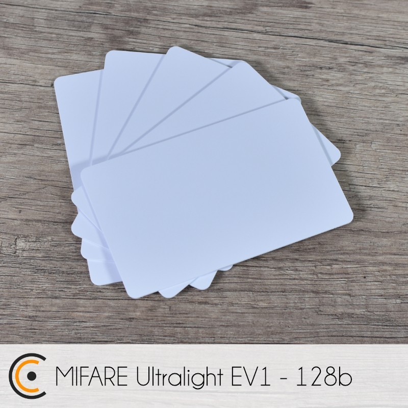 NFC Card - NXP MIFARE Ultralight EV1 - 128b (white PVC) - NFC.CARDS