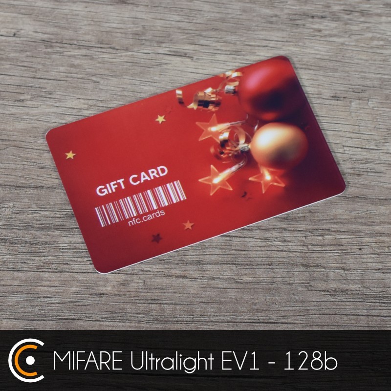 Carte NFC personnalisée - NXP MIFARE Ultralight EV1 - 128b (impression recto) - NFC.CARDS