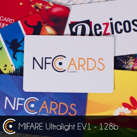 Carte NFC personnalisée - NXP MIFARE Ultralight EV1 - 128b (impression recto et verso) - NFC.CARDS