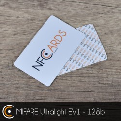 Carte NFC personnalisée - NXP MIFARE Ultralight EV1 - 128b (impression recto et verso) - NFC.CARDS