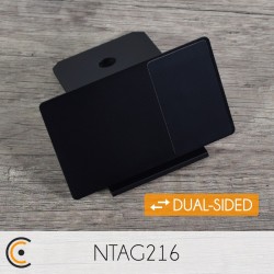 NFC Card - NXP NTAG216 (black dual-sided metal/PVC) - NFC.CARDS